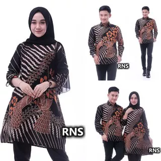 Batik Couple Sarimbit Prada - Couple Batik Set Andara Pinguin Barina Gurita Cewek Seragam Batik Emas