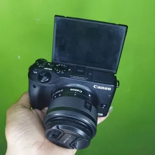 mirrorless canon eos m3 mulus kamera vlog  lensa 15-45mm m3 / m 3 bonus tas siap