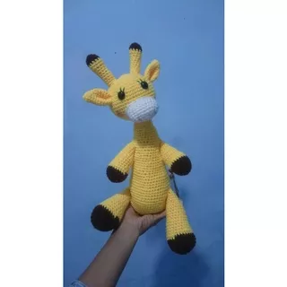 Boneka rajut jerapah amigurumi