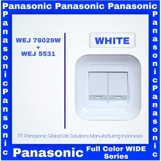 Panasonic Sakelar 2 Gang Inbow / Panasonic Saklar Seri Tanam / IB Saklar Panasonic Ganda / Saklar Doubel Panasonic