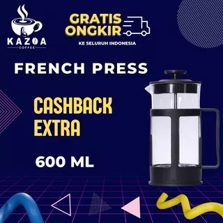 Peralatan Dapur Coffee Maker French Press 350 ml, 600ml Alat Kopi Manual Unik Murah - KG73I Kazoa Coffee
