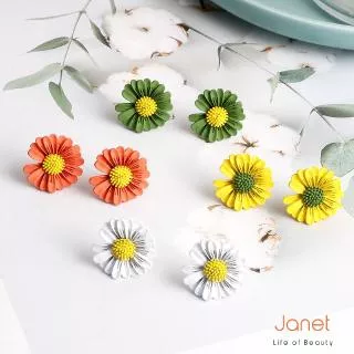 COD?JT?2020 Yang Baru Bahan Sederhana Lucu Anting-Anting Daisy Permen Warna Bunga Bentuk Anting Tusuk Untuk Gadis Wanita