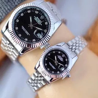 SHOPEE 11.11 Jam Tangan Couple Anti Air Sepasang Cewek Cowok Murah Original Branded Rolex Couple Oys