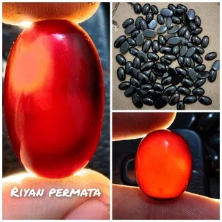 Batu Yaman Wulung senter tembus merah