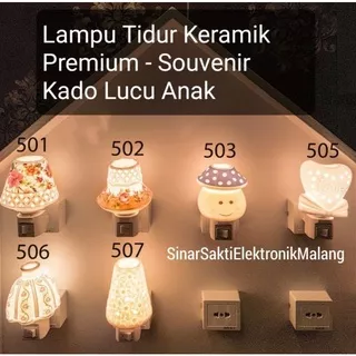 Lampu Tidur Anak Unik Keramik Premium Souvenir Kado Lucu Shigen Vintage Hias