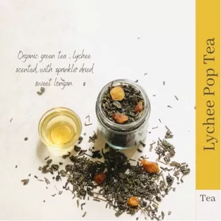Organic&Joy• Teh Hijau Leci/ Lychee Pop Green Tea (teh hijau rasa leci,teh leci,teh hijau blend,slimming teh rasa leci,teh diet,organik)