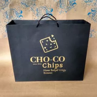 PAPERBAG TAS KERTAS HITAM JEMANI SABLON EMAS BESAR P30 L8 T26 FREE DESAIN TOKO,WEDDING,BUTIK DLL