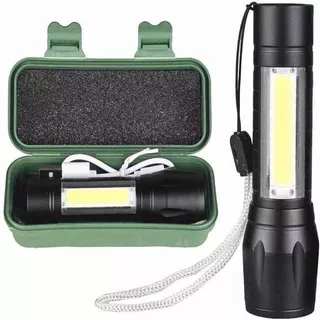 Senter Swat Mini Zoom Senter Police LED COB 3 Mode 88000 WATT Terang Grosir