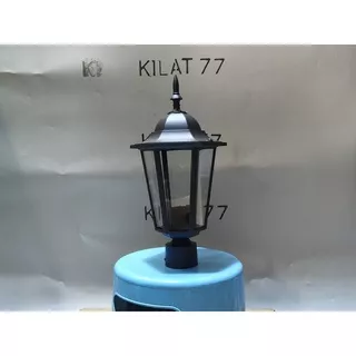 Lampu Tiang Pipa Socket Taman Outdoor Antik Klasik Vintage 5009 ~ Hitam / Gold