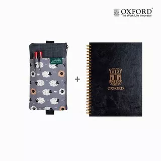 Oxford Pocket Band Pencil Case A5 Tempat Pensil A5 (plus Black note)