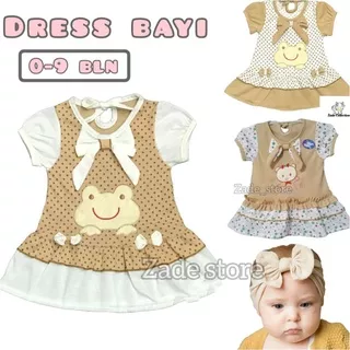 Dress bayi baju bayi perempuan Planet kidz baju newborn dress anak balita baju setelan bayi planet kids baju anak kaos keropi bear pita