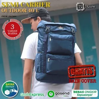 Tas Semi Carrier Gunung 40 Liter, Tas Hiking, Camping Free Raincover ~ Tas, Tas Gendong, Tas Gunung ~ Backpack, Ransel Pria, Tas Traveling ~ Tas Mendaki, Peralatan Hiking, Tas Camping ~ Camping Bag, Hiking Bag, Travel Bag ~ Waterproof, Stylish, Serba Guna