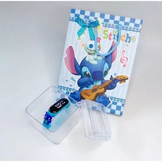 Jam Tangan Lilo Stitch Blue Tahan Air, Free Box Dan PaperBag Stitch Dewasa