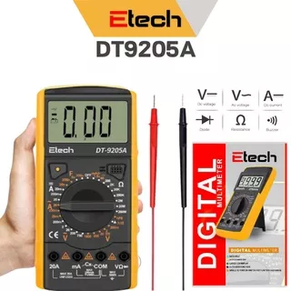 DT9205A LCD Digital Multimeter Electric Handheld Ammeter Voltmeter Resistance Capacitance AC and DC Power Meter Tester