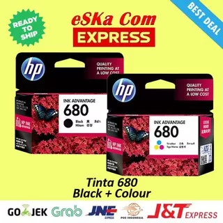 Paket Tinta Printer HP 680 Black Dan Color Printer HP Deskjet 2135 3635