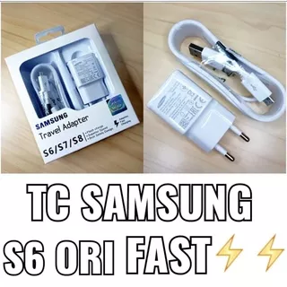 Charger Casan Handphone Samsung C9 / S6 Ori Usb Micro Support Fast Charging Warna Putih