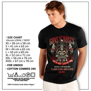 Kaos Guns And Roses C013 Hitam Ukuran S M L XL XXL Musik Band Legend GNR Guns N Roses - Wfcloth