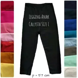 LEGGING ANAK CALLYSTA SIZE L, legging anak 4-5 TAHUN motif POLOS