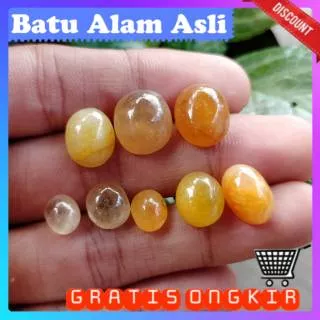 Batu asli natural yellow safir polos batu cincin murah batu permata batu mulia