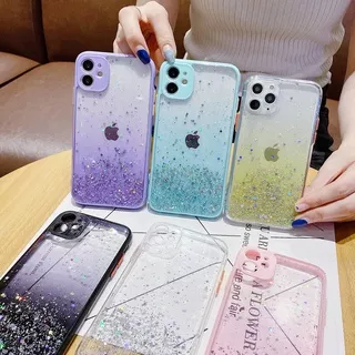 Glitter Protect Cover Camera Lens Series Case Samsung A53 A33 A23 A13 4G 5G J2 J5 J7 Grand Prime Black Purple Pink Yellow Color Soft Phone Full Casing Untuk For Galaxy Woman Cewe Lady Cewek Girl Ready Stock New Arrival