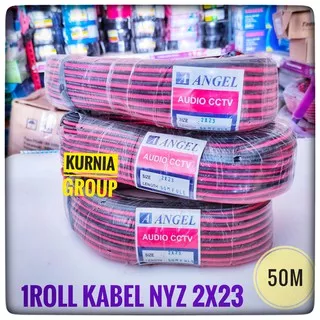 KABEL NYZ SERABUT 2x23 MERAH HITAM 70 METER 1ROLL BODY TEBAL CABLE 2 JALUR NYZ 2X23mm 1ROLL ISI 70 METER AUDIO SPEAKER DAN LISTRIK RINGAN