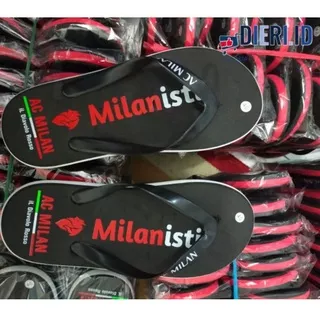 Sandal Club bola Milan | Sandal Distro | Sendal Jepit Milanisti | AC MILAN | Sandal Spon Premium | Sandal Unik