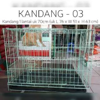 Kandang Lipat 75 cm Kucing Anjing Iguana Kelinci