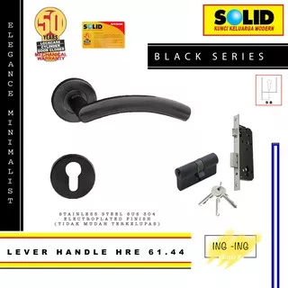 Lever Handle Solid HRE 61.44 BL Gagang Pintu Solid Handle Pintu Solid Black