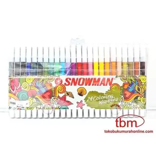 SPIDOL SNOWMAN 24 WARNA / SPIDOL WARNA SNOWMAN ISI 24