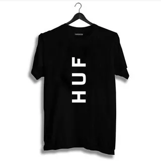 Kaos Tshirt Baju Combed 3 Distro Huf H U F polos custom indonesia Murah Obral unisex pria wanita cod