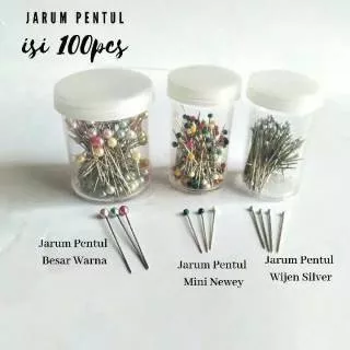 JARUM PENTUL 100PCS FREE CUP || PENTUL HIJAB