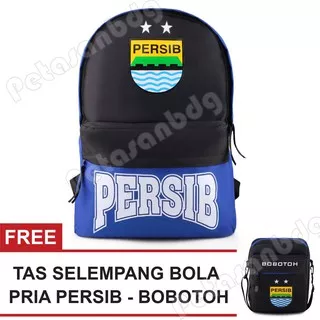 Tas Ransel Bola Klub Persib Bandung Backpack - Blue + FREE Tas Selempang Persib BOBOTOH