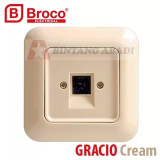 Broco Stop Kontak Telepon IB Inbow Gracio Cream 4171-11 Telephone SNI