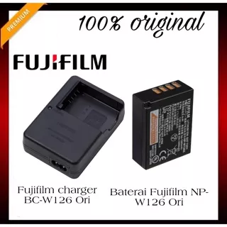 Fujifilm Charger BC-W126 + Battery NP-W126s Original Paket Murah
