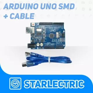 Uno R3 - Arduino Uno Complatible Atmega328p CH340 dengan Kabel Cable SMD version