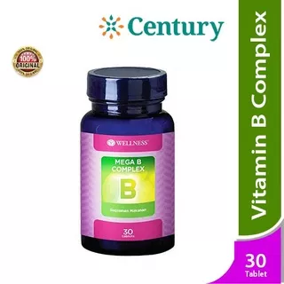 Wellness Mega B Complex 1 botol isi 30 tablets / Anti stress / Vitamin Saraf / Promo