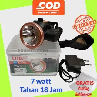 Luby Senter Kepala Super Terang LED L-2870K / L 2870L 500 Meter 18 Jam Luby 2870 K