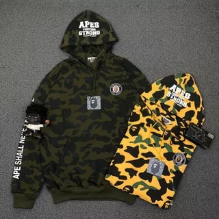 Hoodie Jaket Bape Camo / Hoodie Bape / Jaket Bape Import + Complete Tag