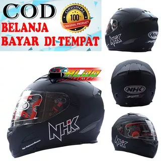 HELM NHK RX9 SOLID BLACK DOFF HELM FULLFACE TERBARU