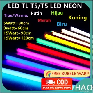 Lampu TL Neon T5 LED 5/9/15/19W Tube Warna Warni/Lampu neon led