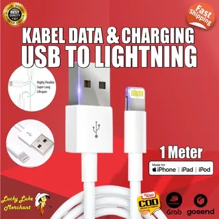 USB Lightning Apple Iphone Ipod Ipad Cable Data Charging 1 Meter Kabel Charger High Quality