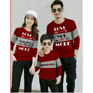 SWEATER COUPLE FAMILY LOVE U MORE / BAJU KELUARGA