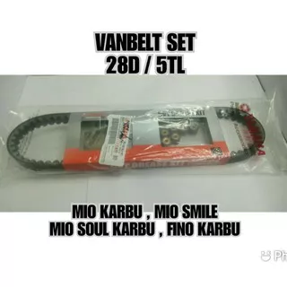 Vanbelt set MIO LAMA 28D / 5TL ORI ASLI YGP yamaha mio karbu fino soul sporty smile vbelt roller
