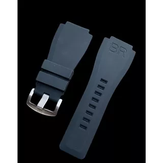 STRAP TALI JAM TANGAN RUBBER BR BELL N ROSS HITAM LUG 24 MM MURAH