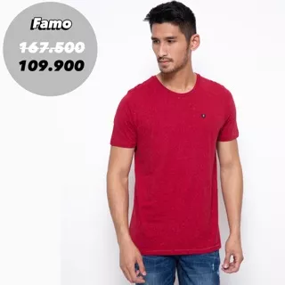 Kaos Pria Original Famo Merah