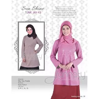 #SALE/Tunik Jannaty 43 Coklat ,jny 43 Ungu promo