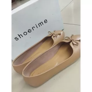 PRELOVED FLATSHOES SHOECRIME LIKE NEW flatshoes cream