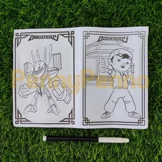 Buku Mewarnai + Spidol Motif Boboiboy