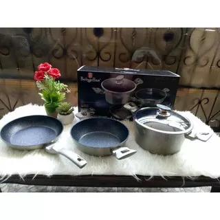 READY Panci Set Marble ORI Berlinger Haus Marble cookware set Antilengket Best Seller alat masak Premium tahan gores teknologi Eropa