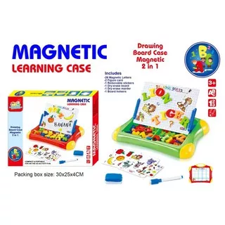 PROMO FLASHSALE Mainan Edukasi Anak Magnetic Learning Case QJ5580 / Papan Tulis Magnet Letters Numbers Belajar Menulis Menggambar/ Drawing Board